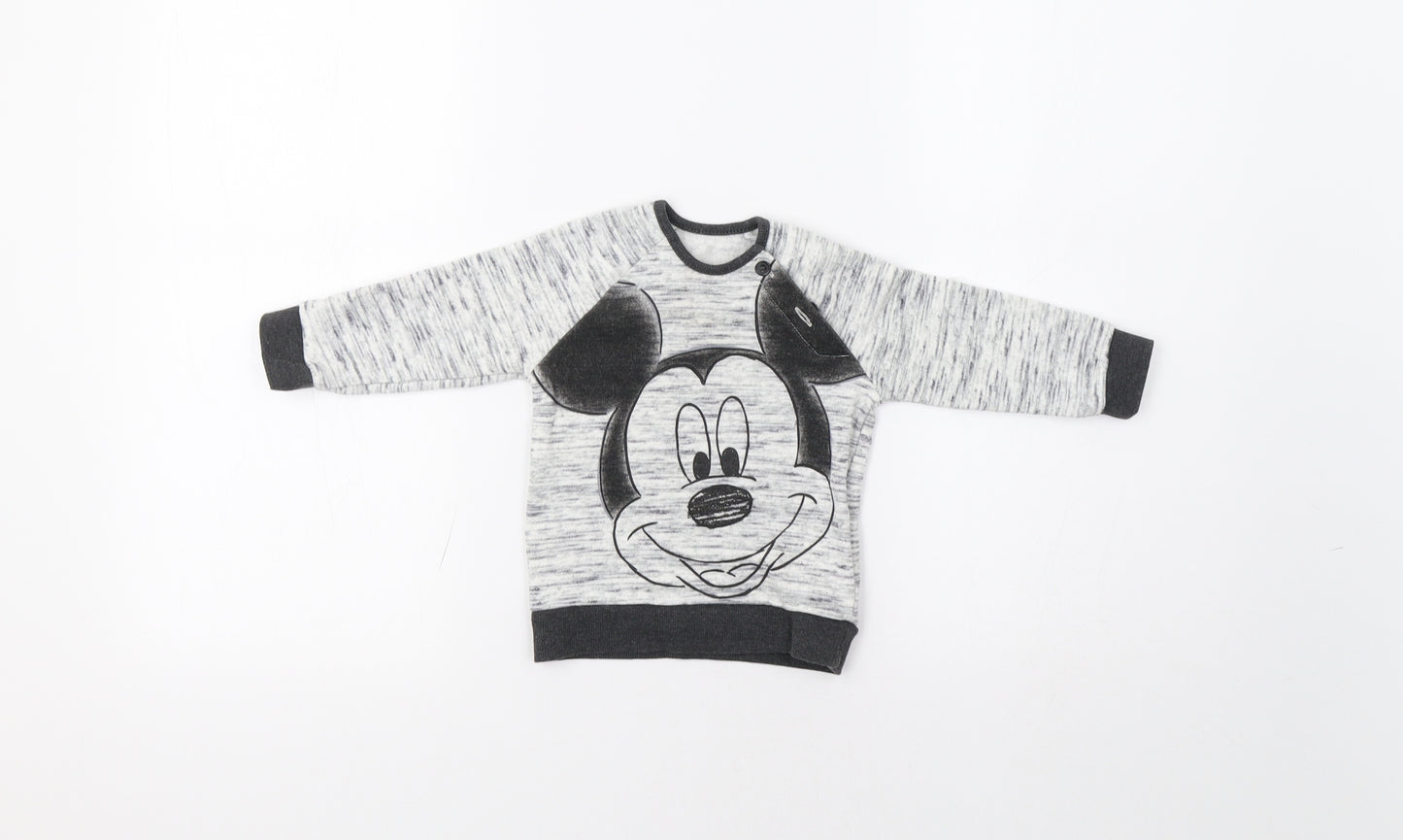 George  Grey   Pullover Jumper Size 6-9 Months  - Mickey Mouse