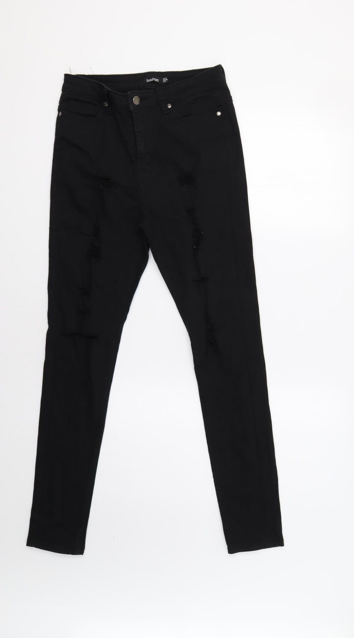 Boohoo Womens Black Skinny Jeans Size 10 L30 in