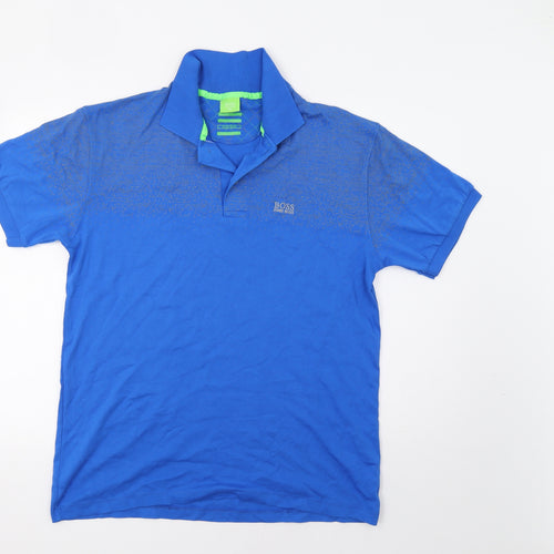 HUGO BOSS Mens Blue    Polo Size XL