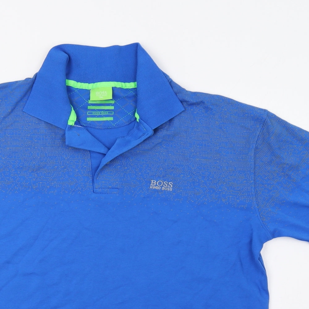 HUGO BOSS Mens Blue    Polo Size XL