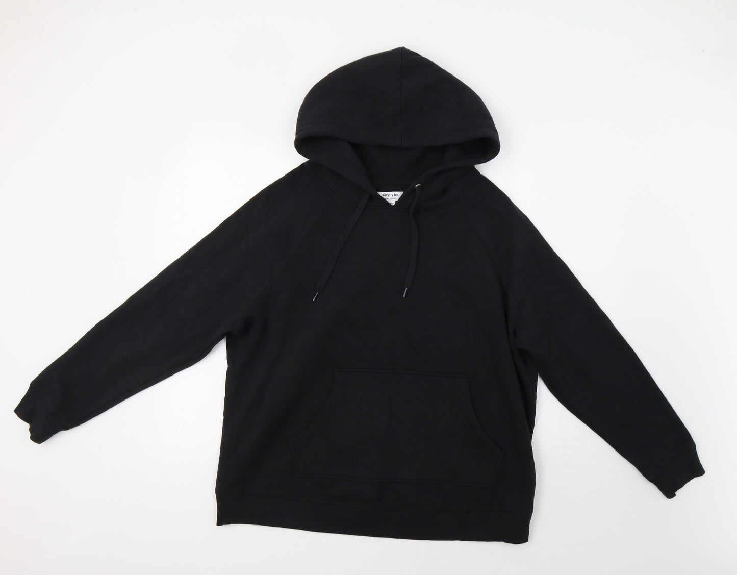 Simply Be Womens Black   Pullover Hoodie Size 18