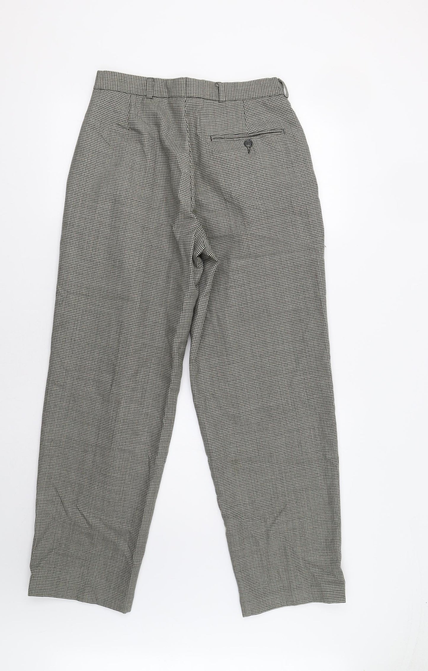 Portfolio Mens Beige Check  Dress Pants Trousers Size 30 L31 in