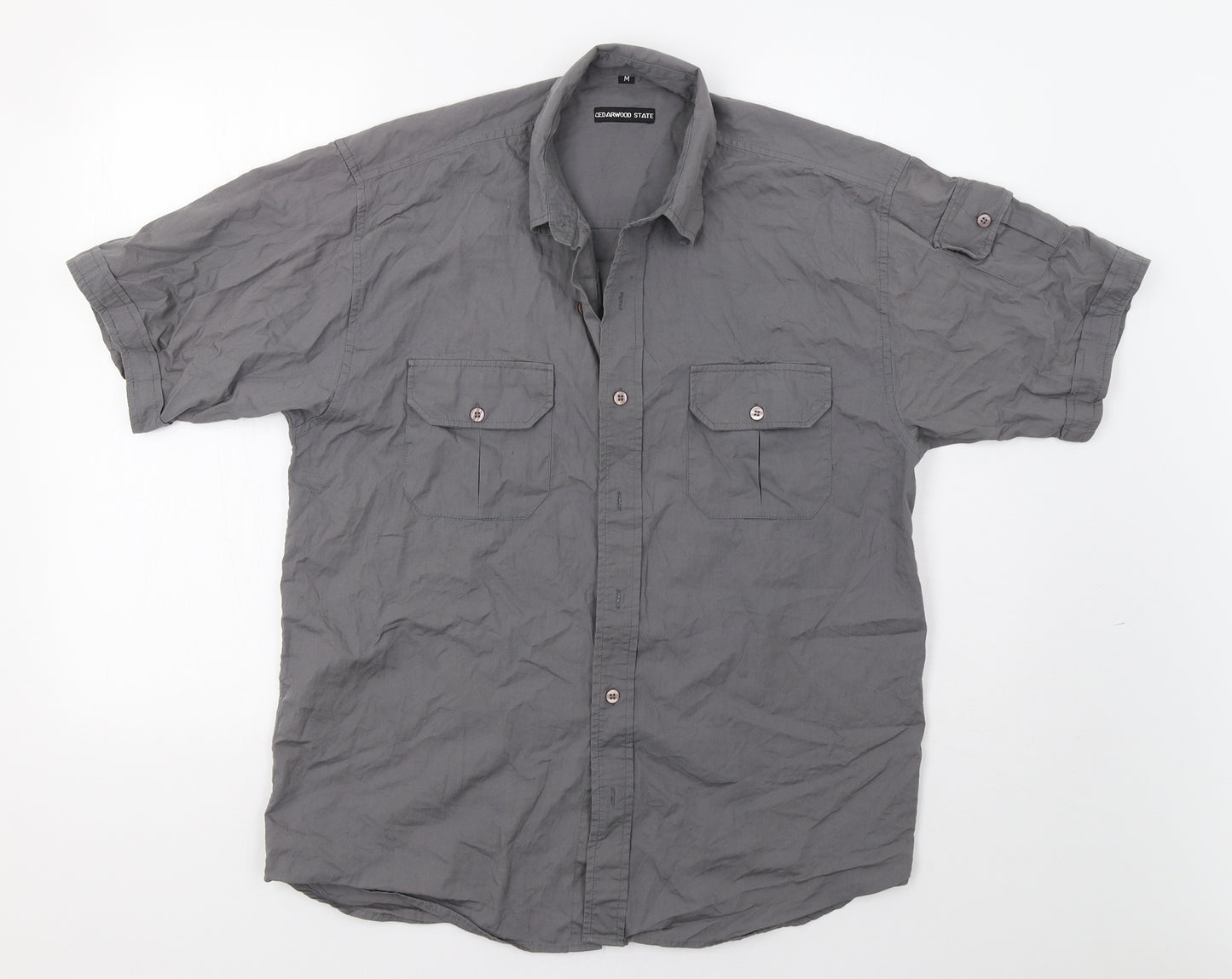 Primark Mens Grey    Button-Up Size M