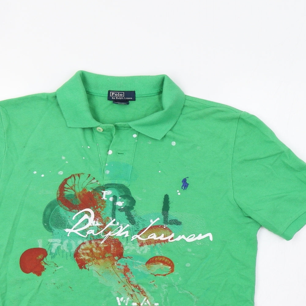 Polo Ralph Lauren Womens Green   Basic Polo Size 14