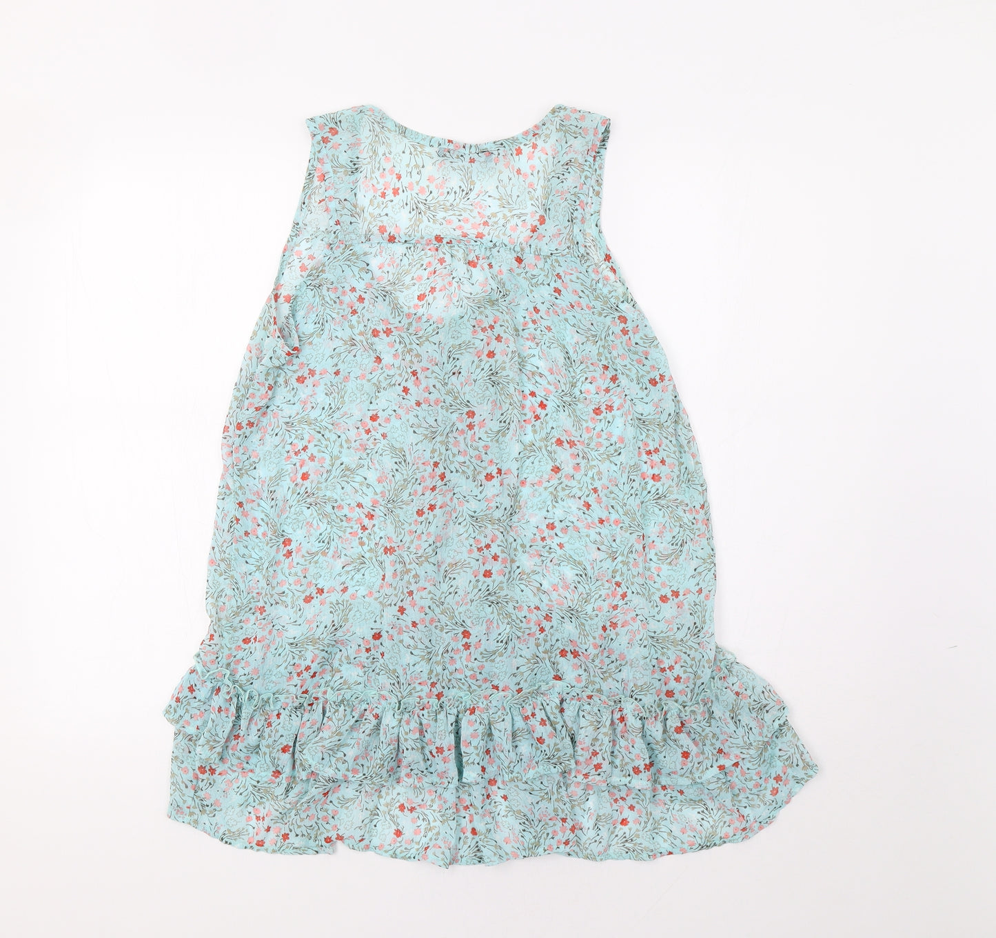 Primark Womens Green Floral  Basic Tank Size 14