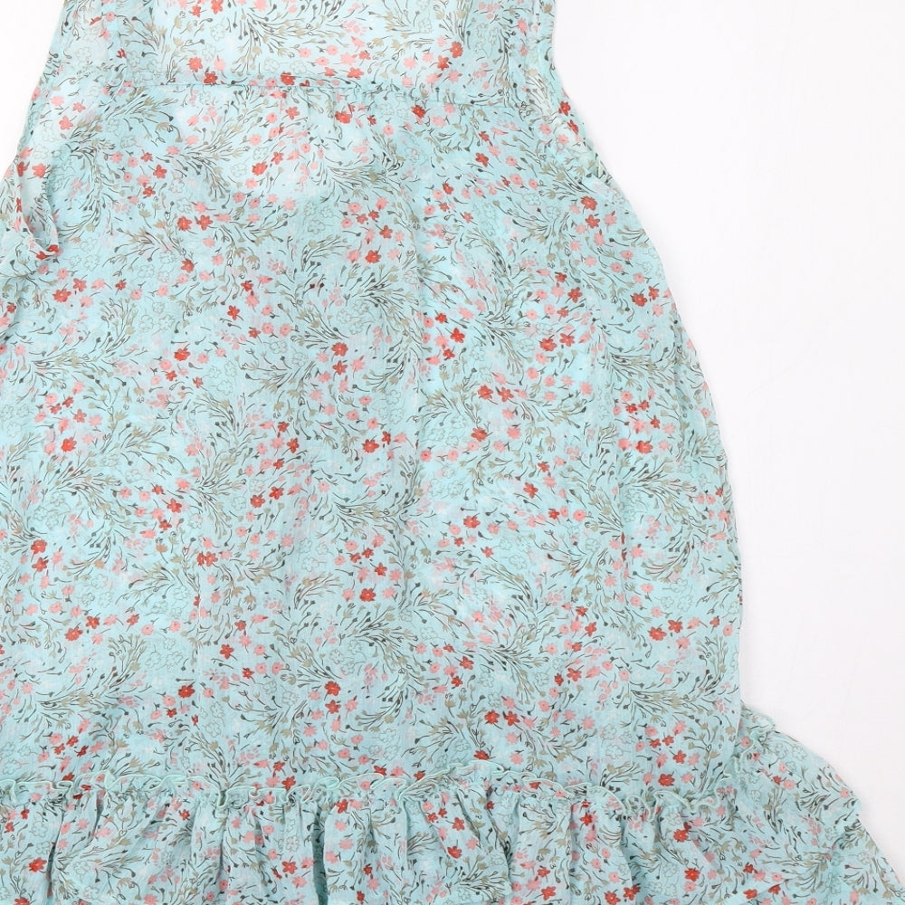 Primark Womens Green Floral  Basic Tank Size 14