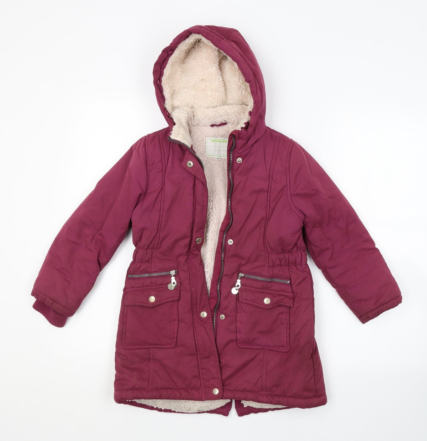 Vertbaudet Girls Purple   Basic Coat Coat Size 8 Years
