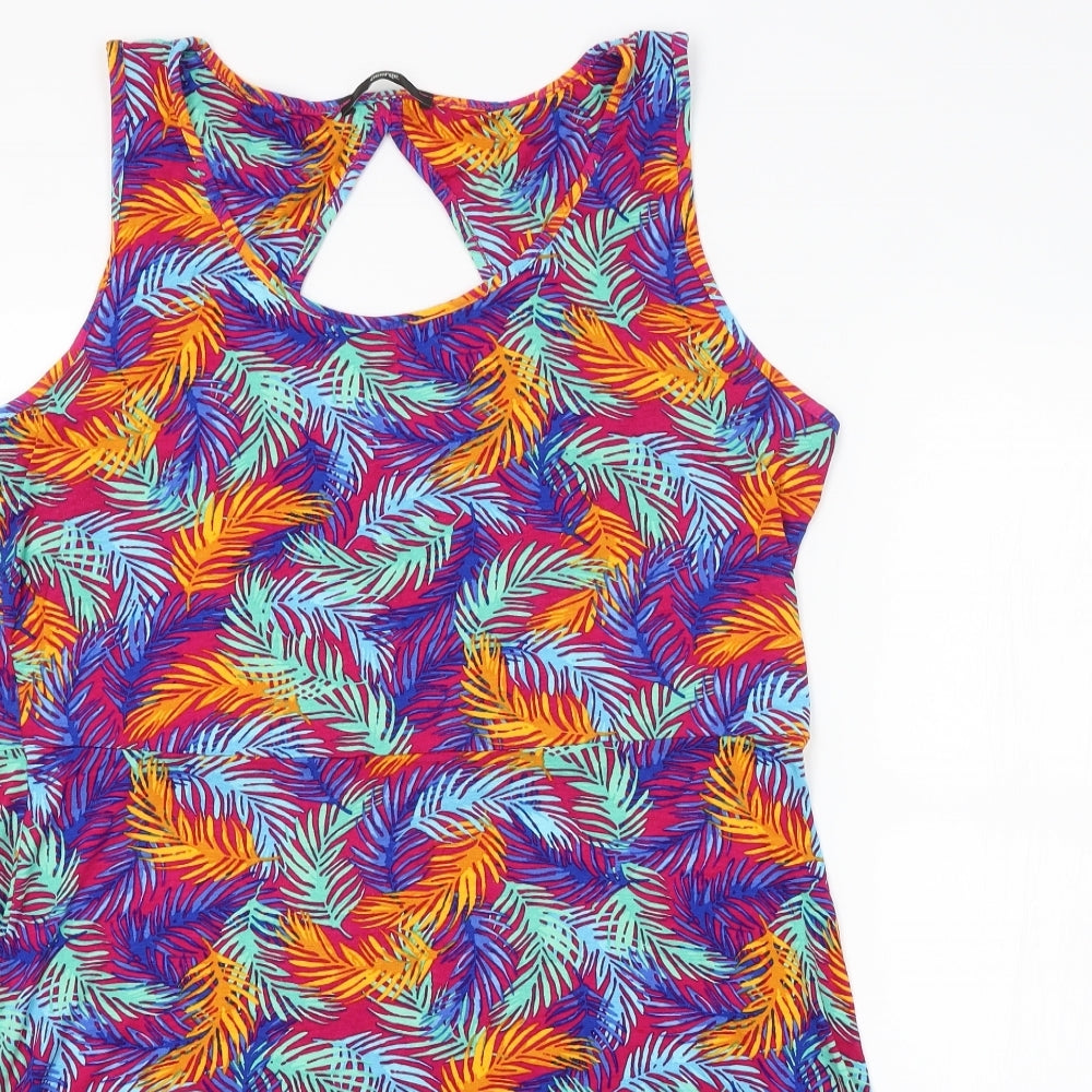 George Womens Multicoloured Floral  Tank Dress  Size 16