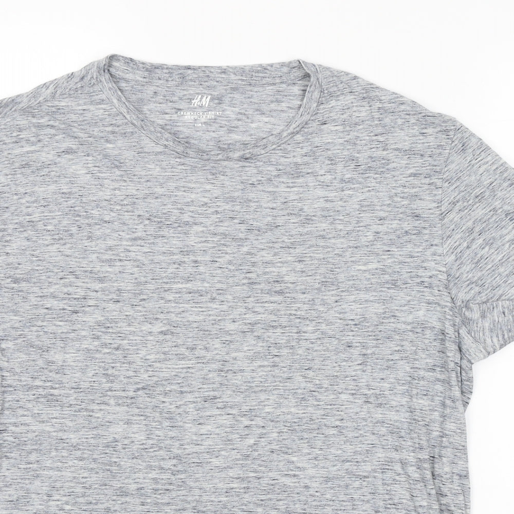 H&M Mens Grey    T-Shirt Size L