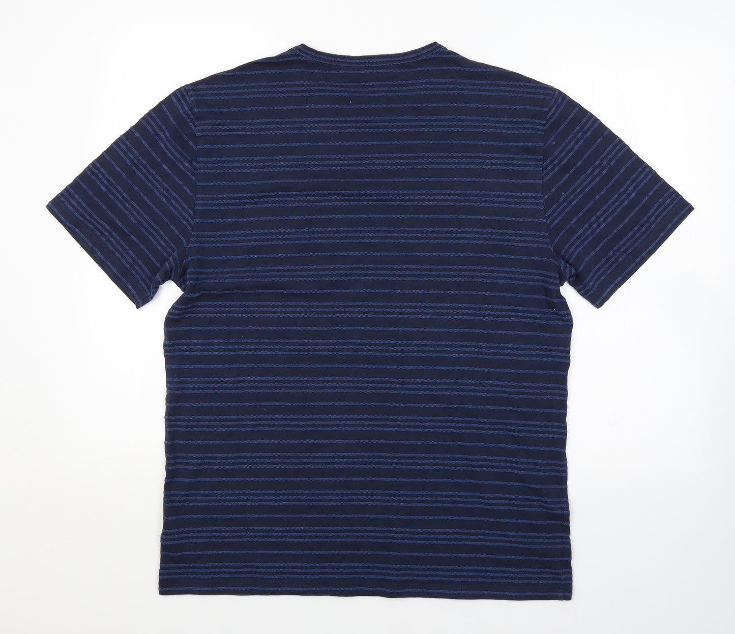 Reiss Mens Blue Striped   T-Shirt Size XL