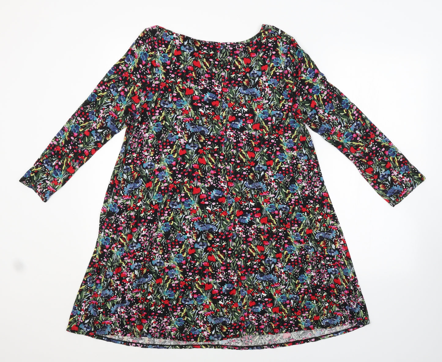 Papaya Womens Multicoloured Floral  A-Line  Size M