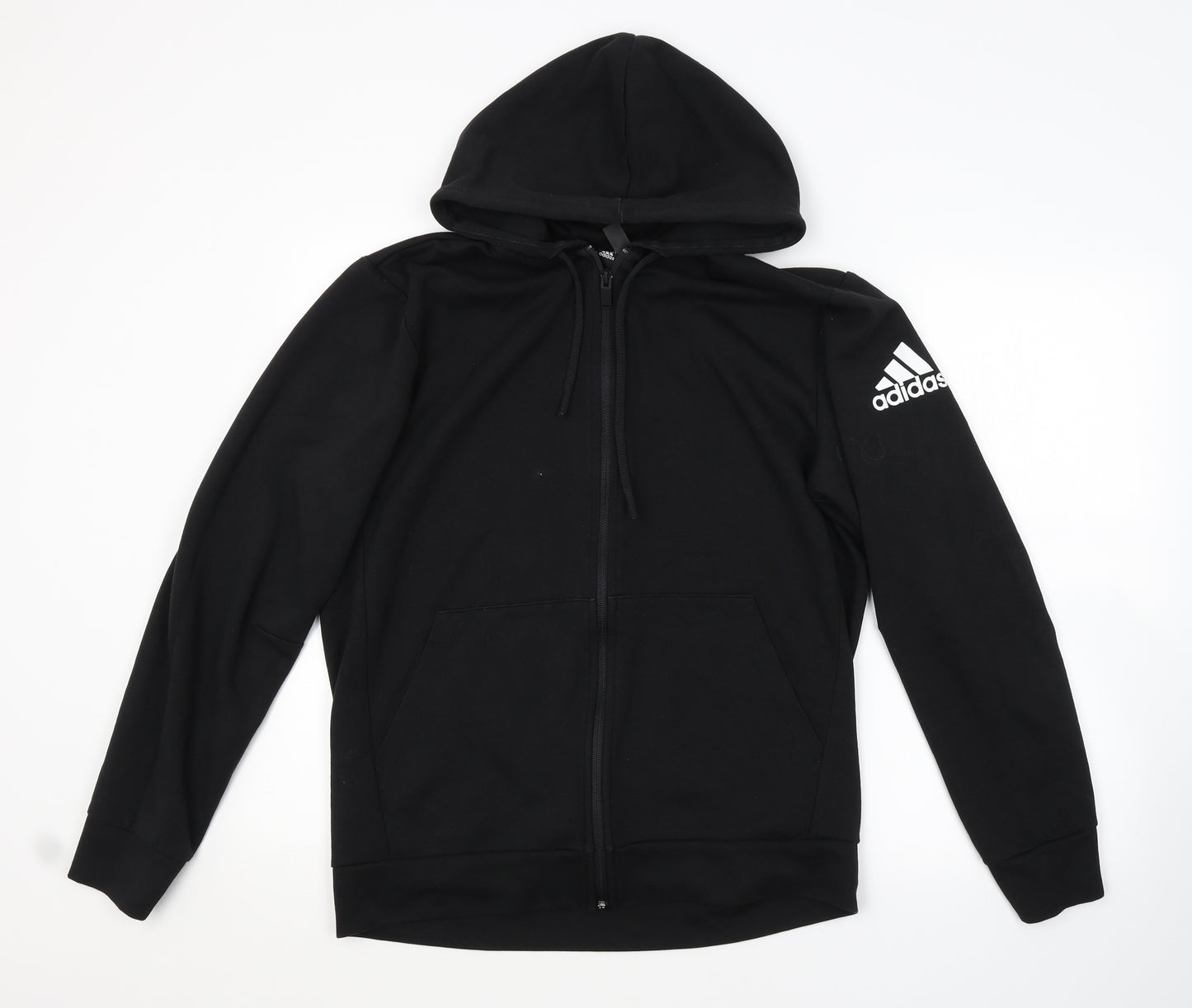 adidas Mens Black   Full Zip Hoodie Size L