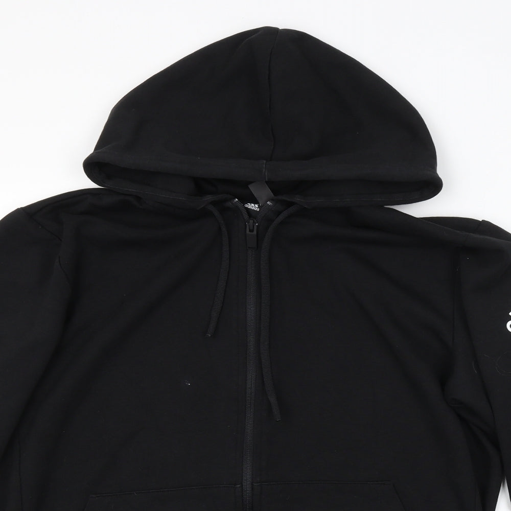 adidas Mens Black   Full Zip Hoodie Size L