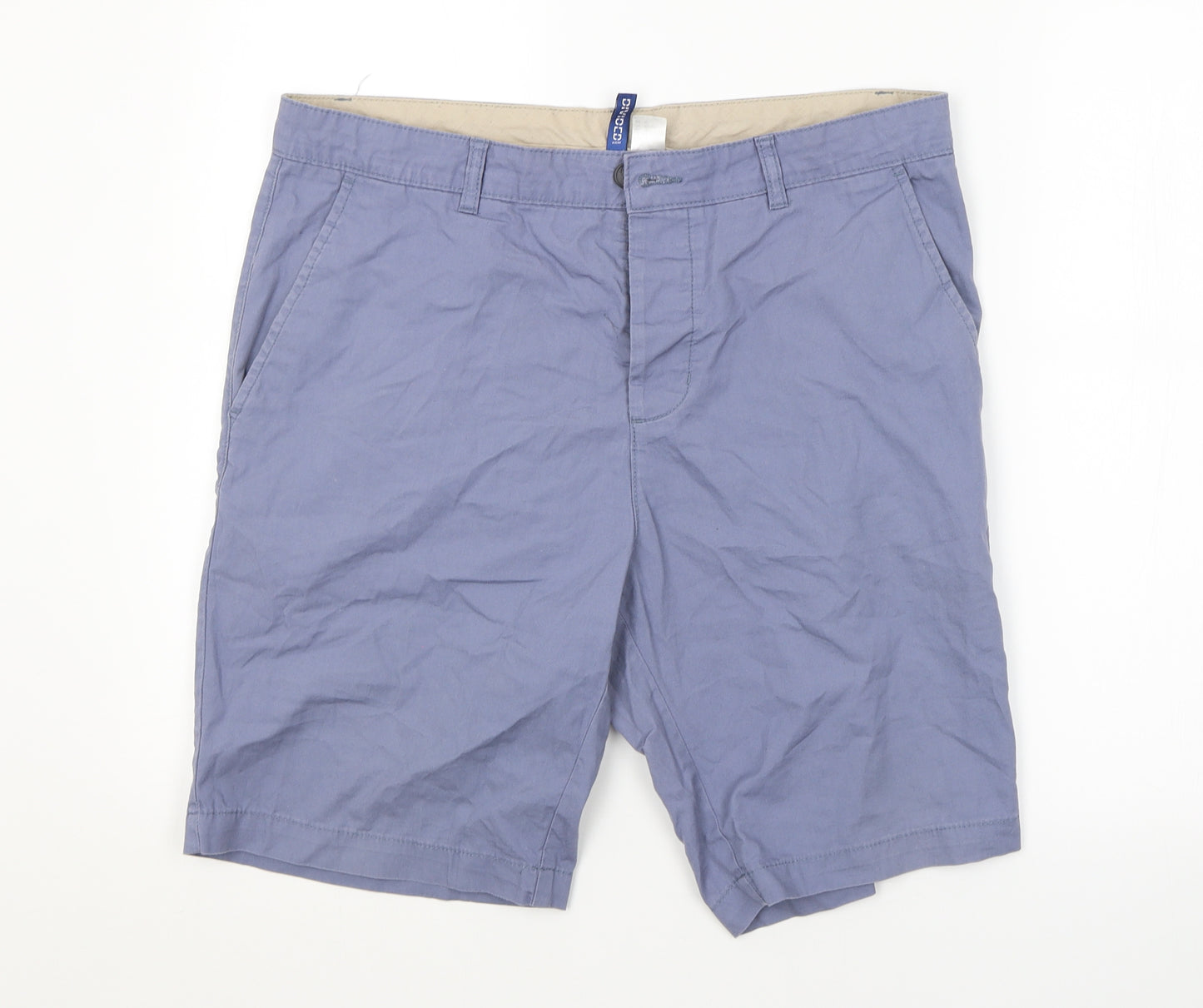 H&M Mens Blue   Chino Shorts Size 32