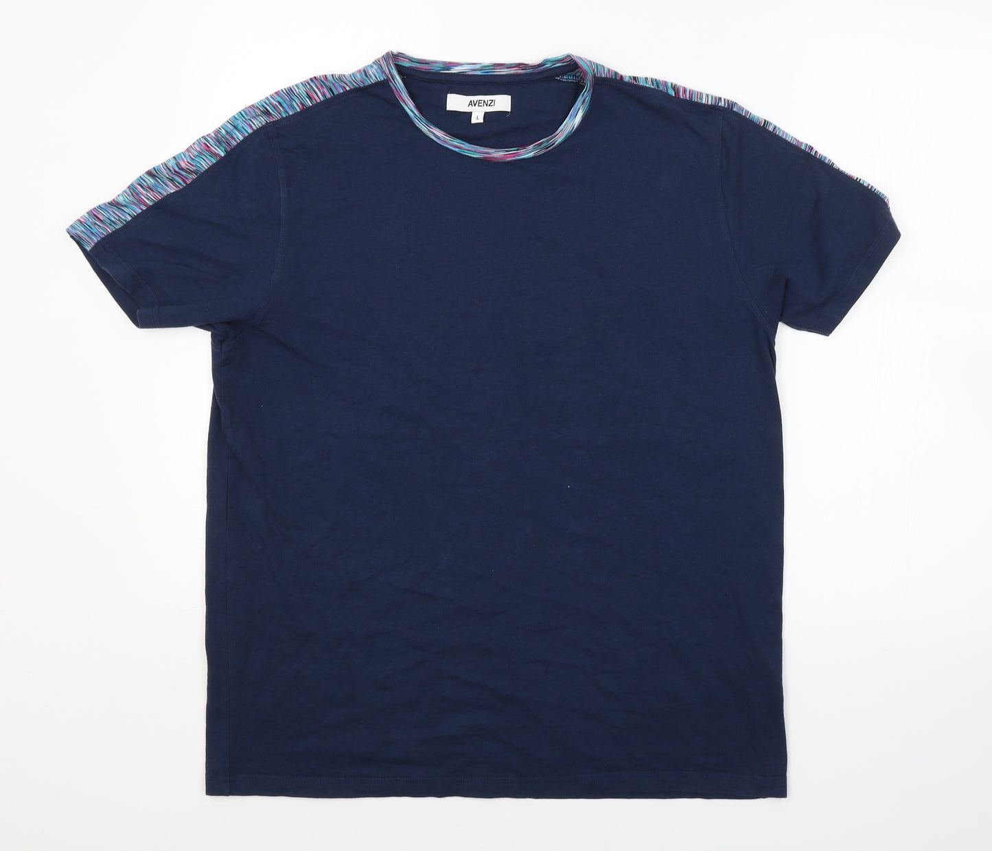 AVENZI Mens Blue    T-Shirt Size L