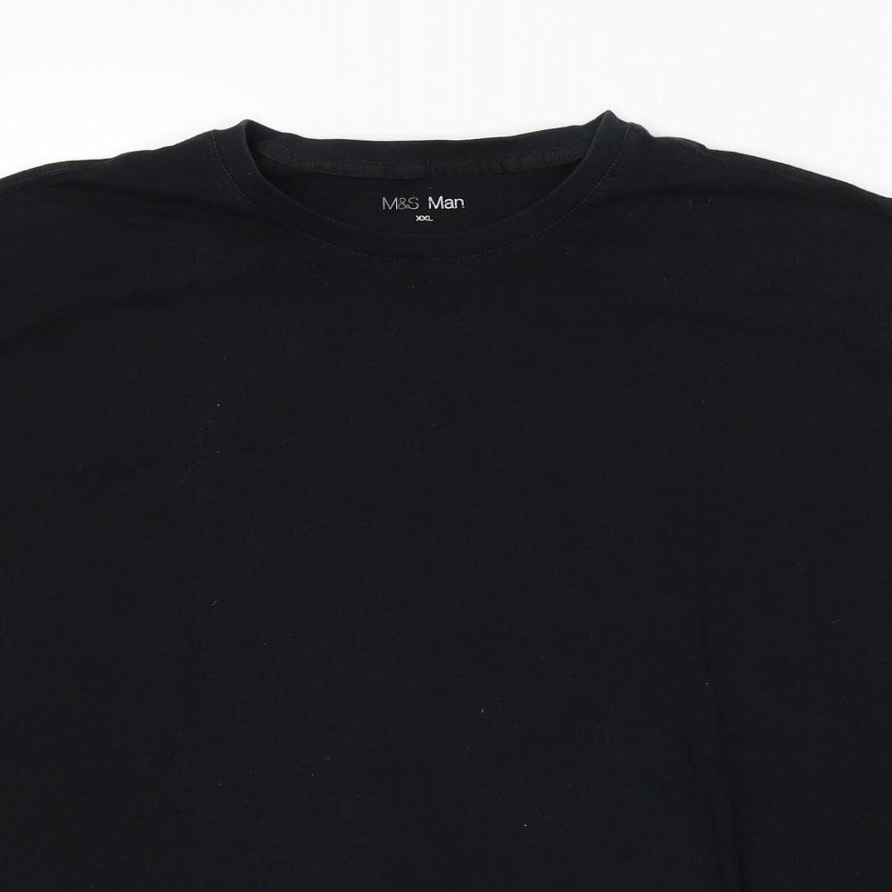 M&S Mens Black    T-Shirt Size 2XL