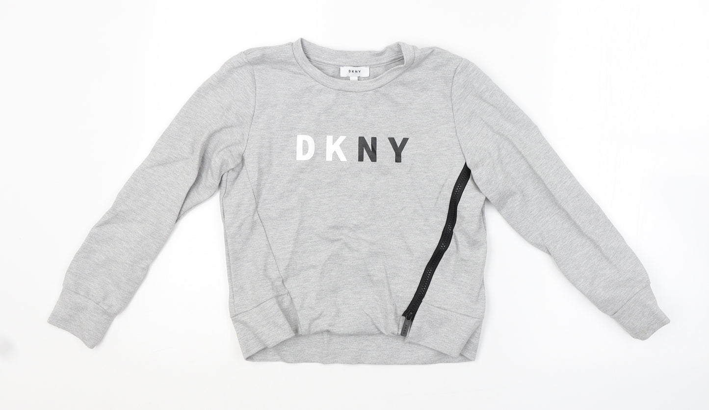 DKNY Womens Grey   Pullover Sweatshirt Size 10