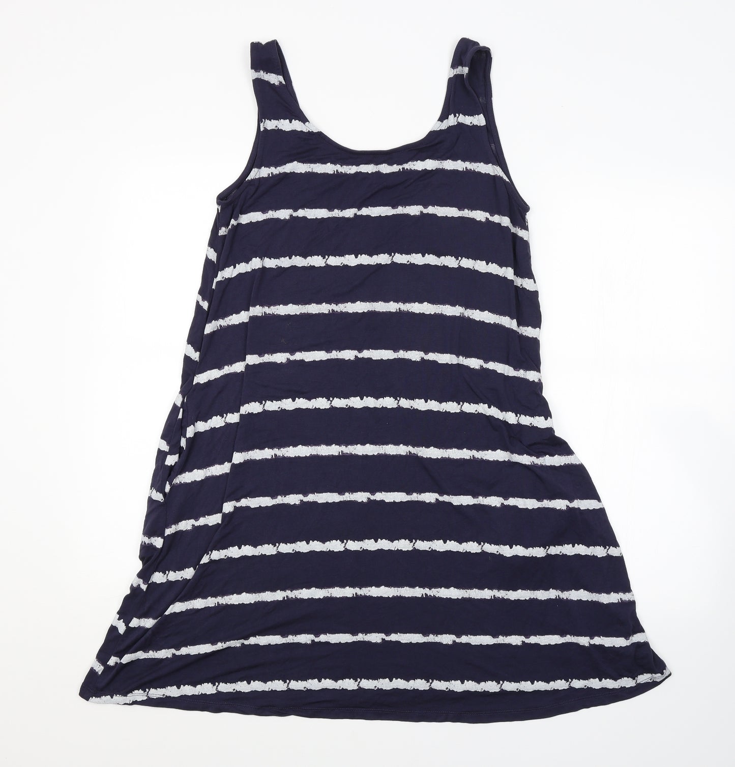 NEXT Womens Blue Striped  Tank Dress  Size 14