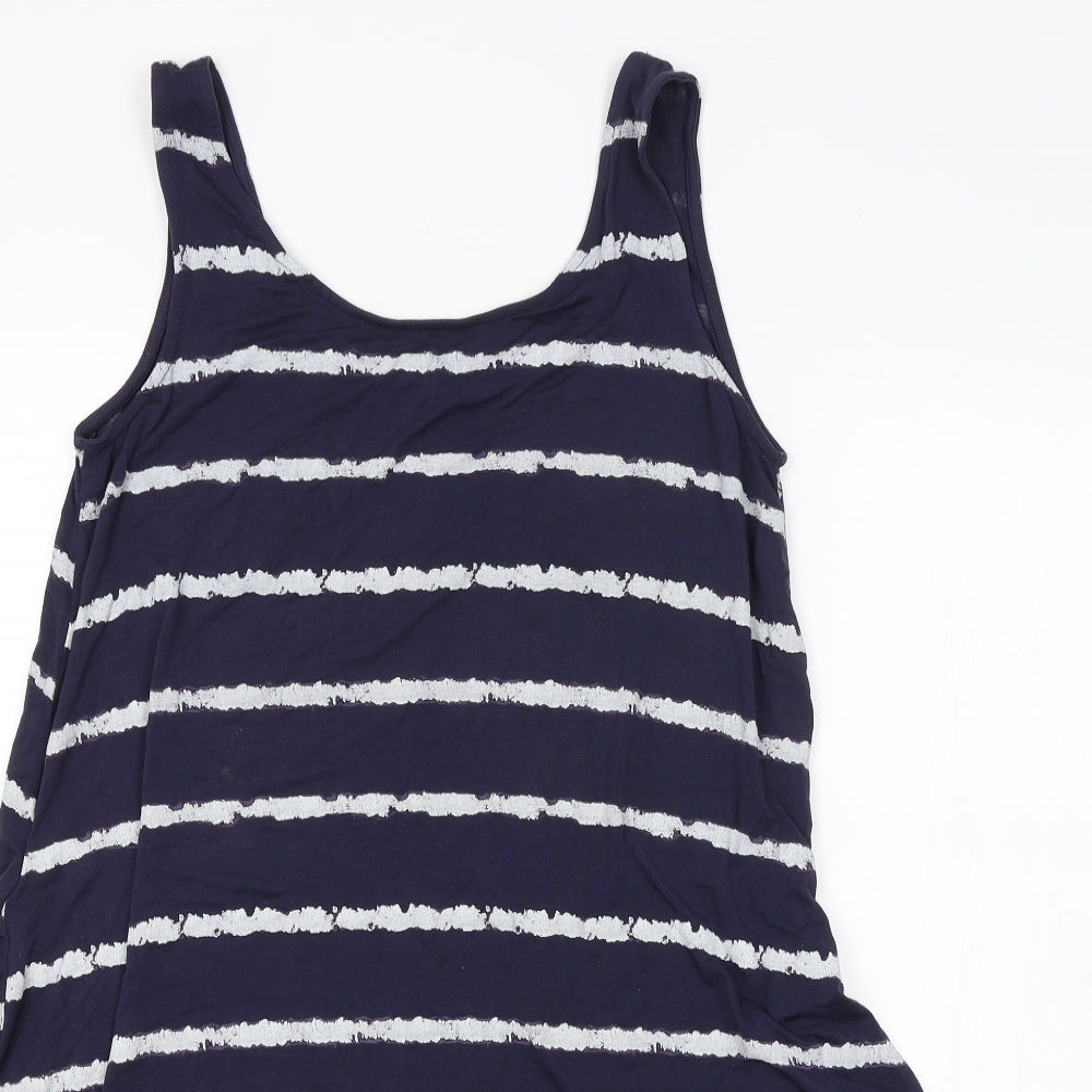 NEXT Womens Blue Striped  Tank Dress  Size 14