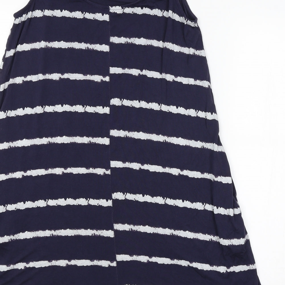 NEXT Womens Blue Striped  Tank Dress  Size 14