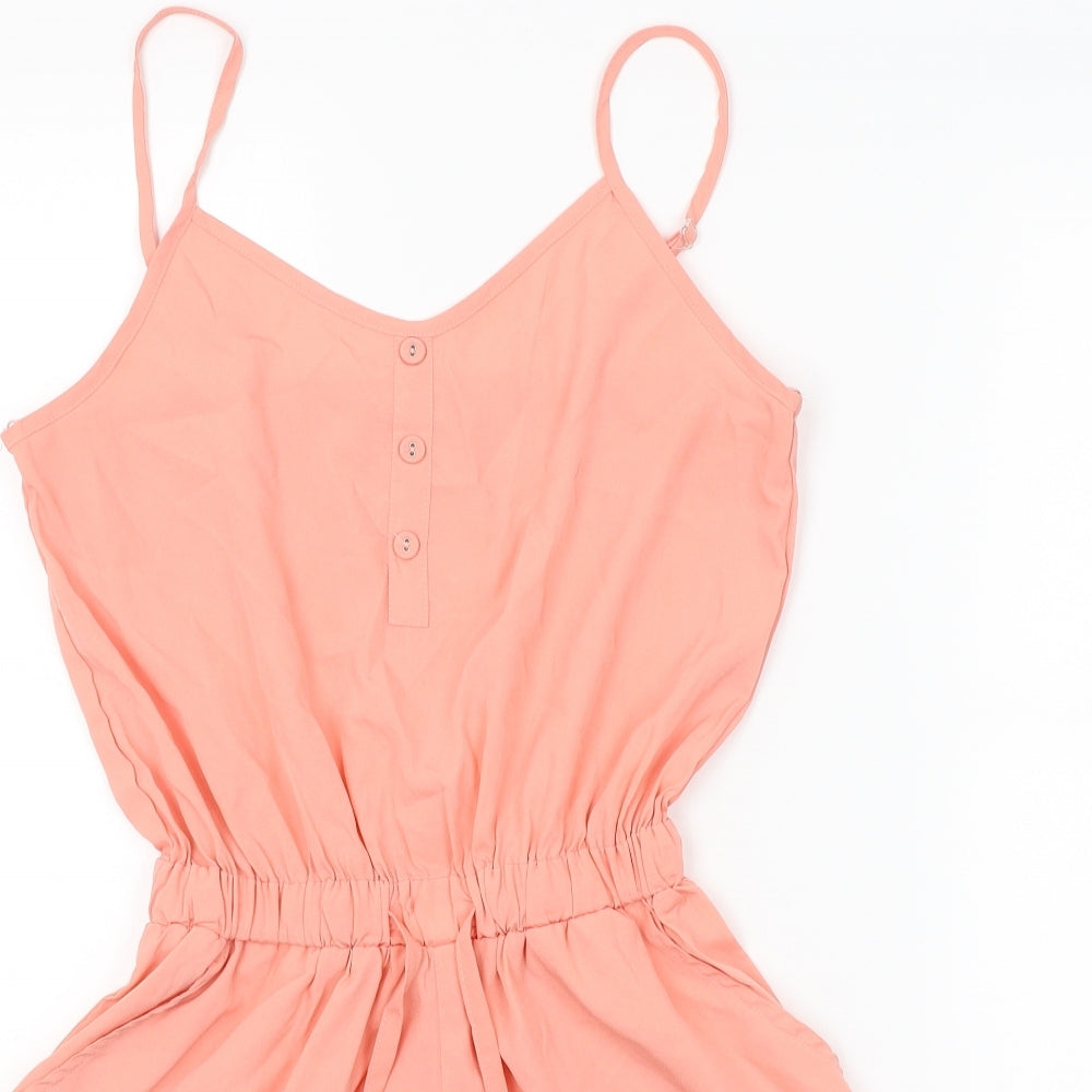 B. YOU Womens Pink   Playsuit One-Piece Size 8