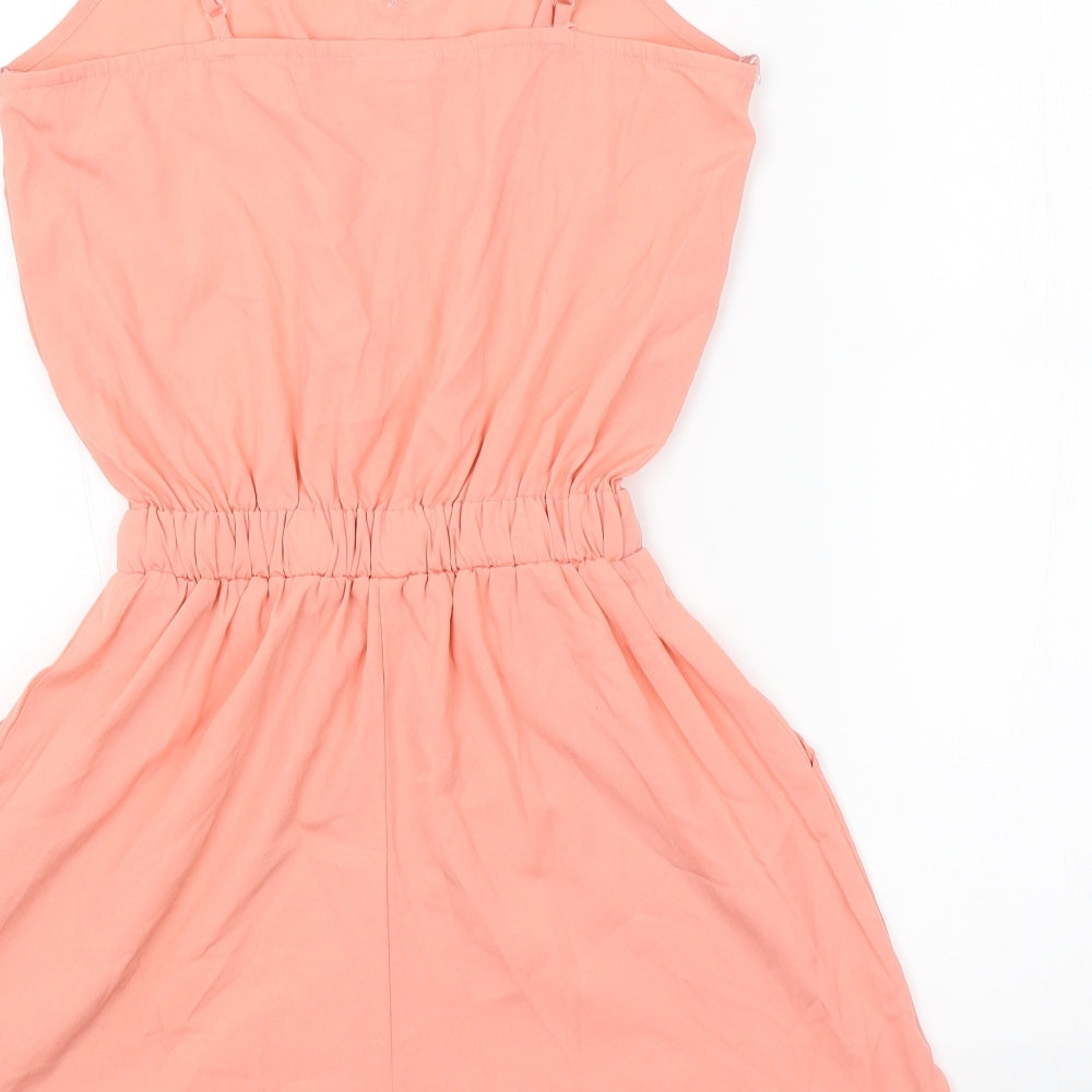 B. YOU Womens Pink   Playsuit One-Piece Size 8