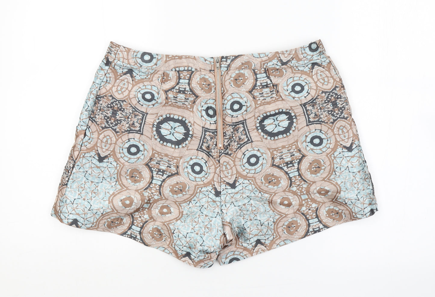 H&M Womens Multicoloured Geometric  Hot Pants Shorts Size 8