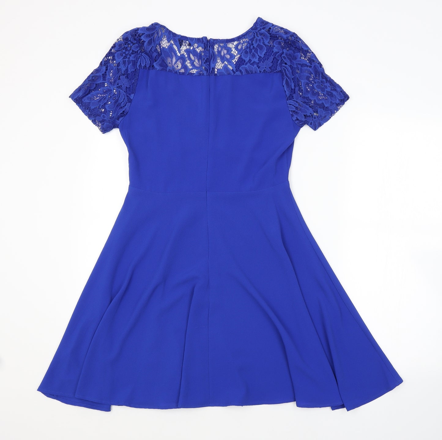 New Look Womens Blue Floral  A-Line  Size 10