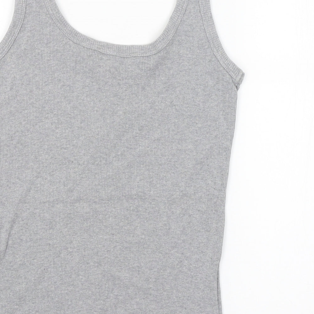 M&S Womens Grey   Basic Tank Size 10