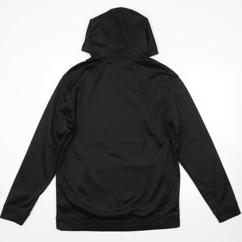 JUSTHOODS Mens Black   Pullover Hoodie Size L