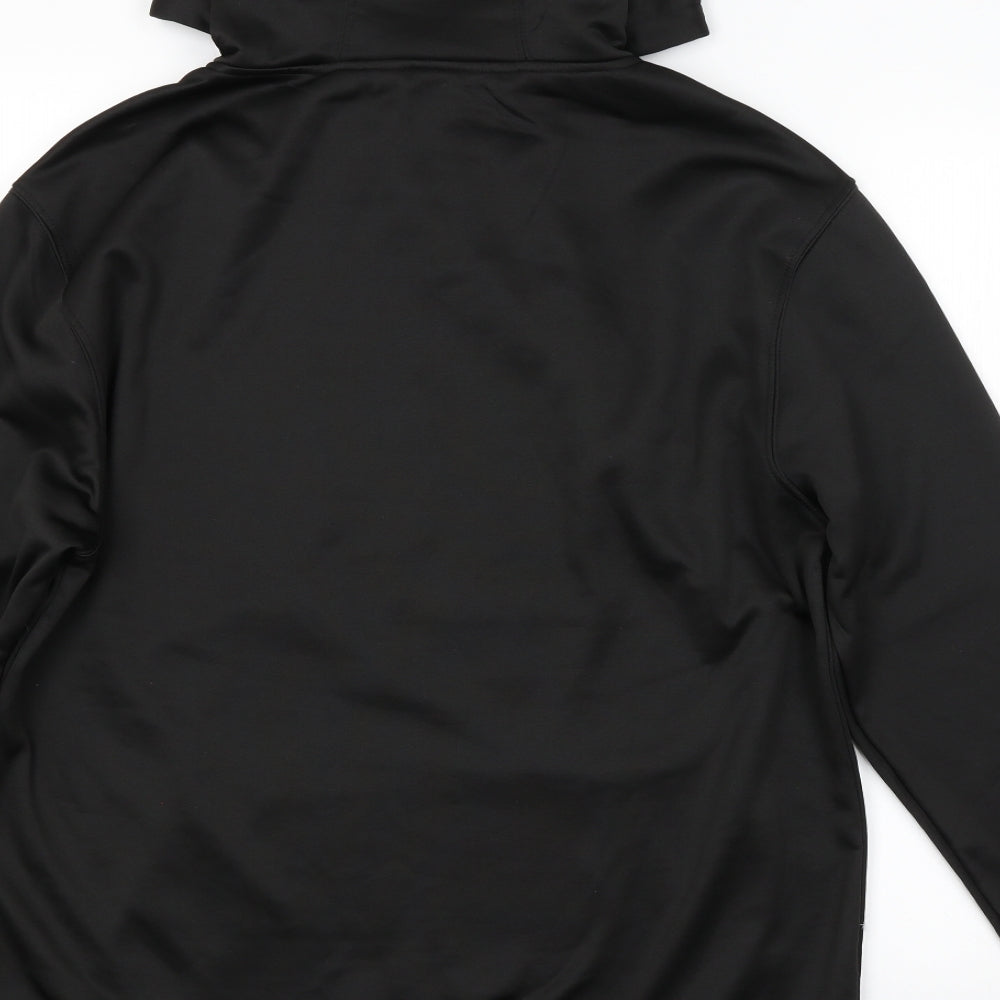 JUSTHOODS Mens Black   Pullover Hoodie Size L