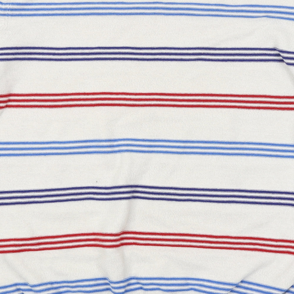 Atlantic Bay Mens Beige Striped  Pullover Jumper Size M