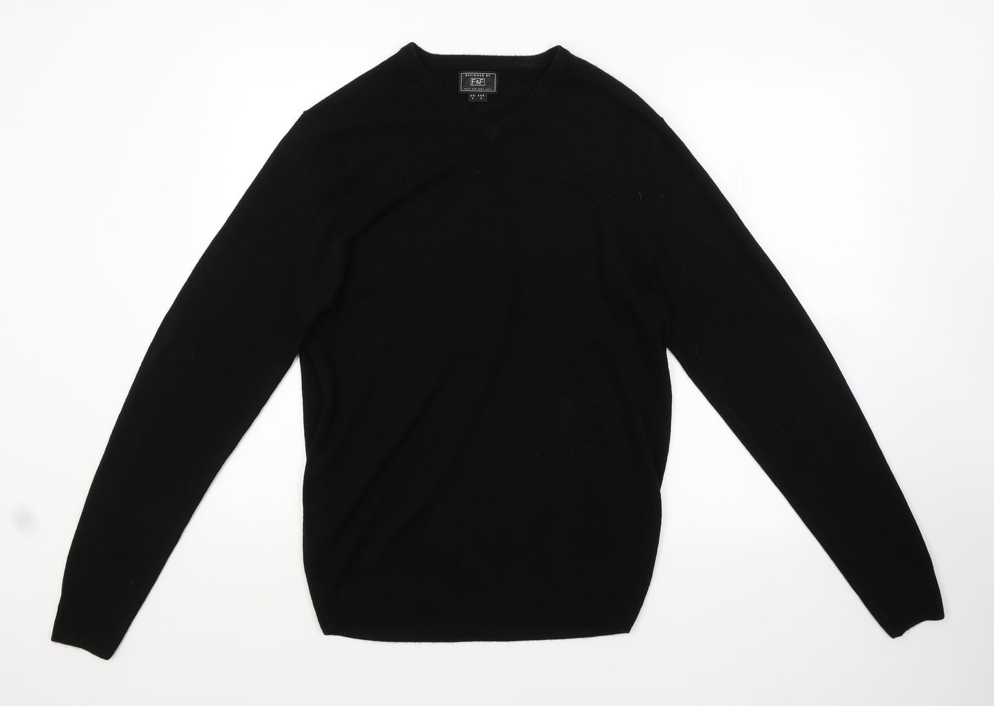 F&F Mens Black   Pullover Jumper Size S