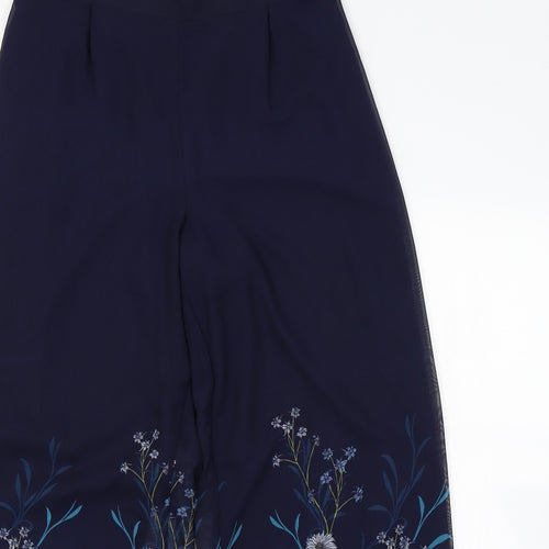 George Womens Blue Floral  Bloomer Trousers Size 14 L29 in