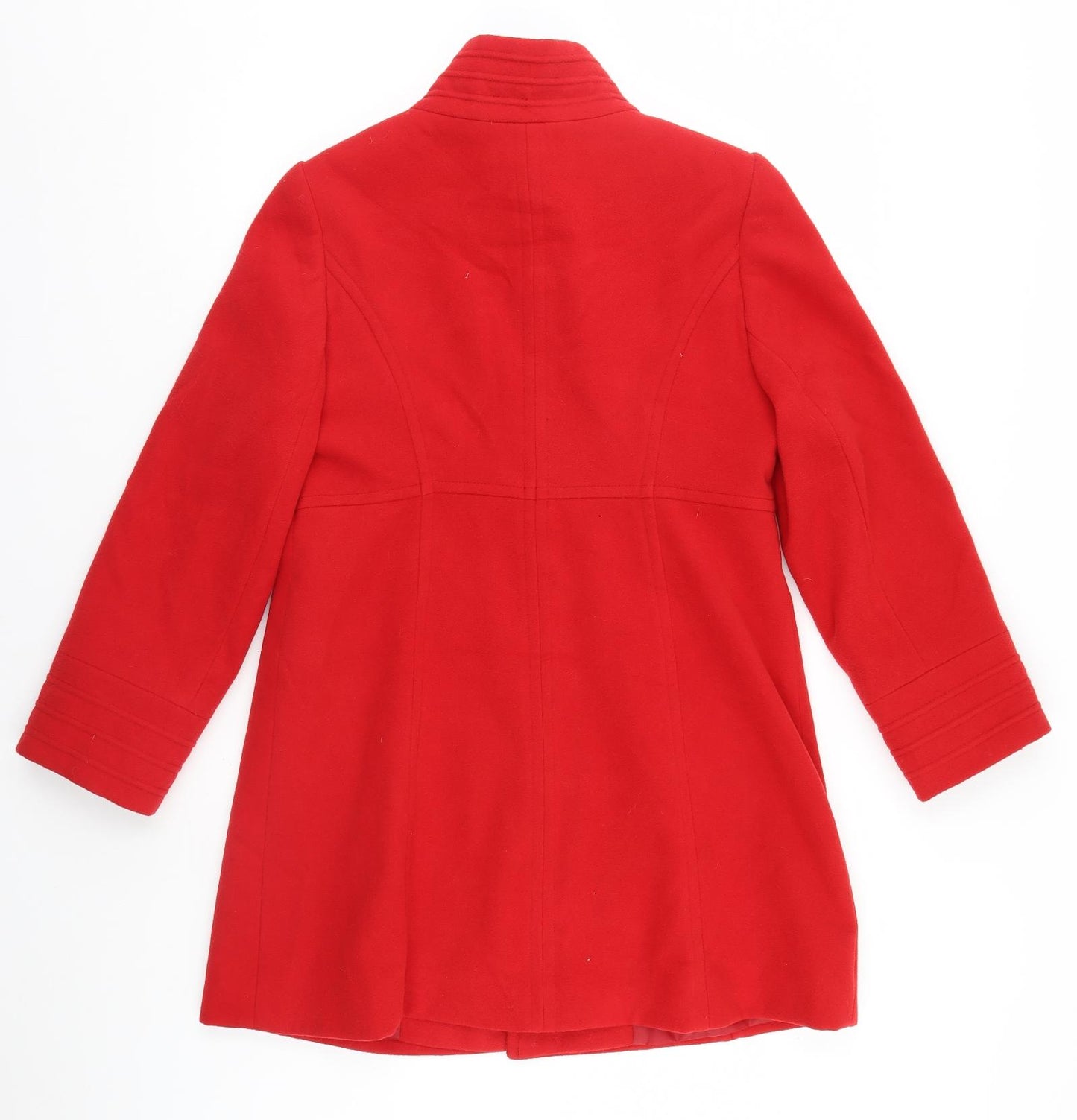 Preworn Womens Red   Overcoat Coat Size 16