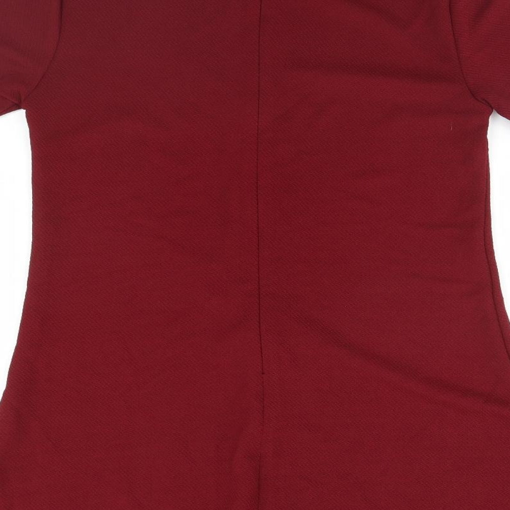 Diffuse Womens Red   Basic Blouse Size 10