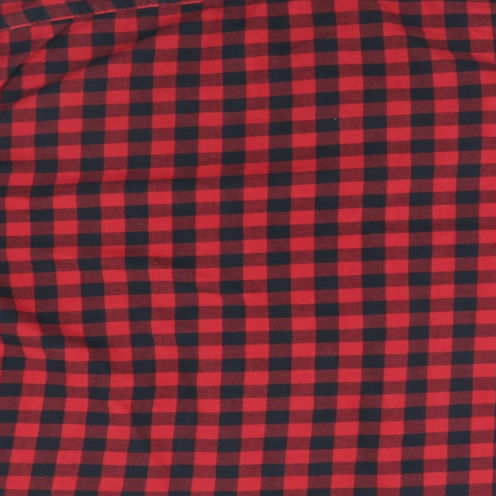 TU Mens Red Check   Button-Up Size 2XL