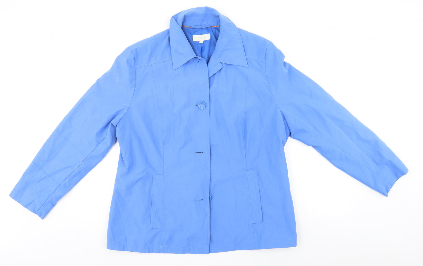 Marks and Spencer Womens Blue   Overcoat Jacket Size 18
