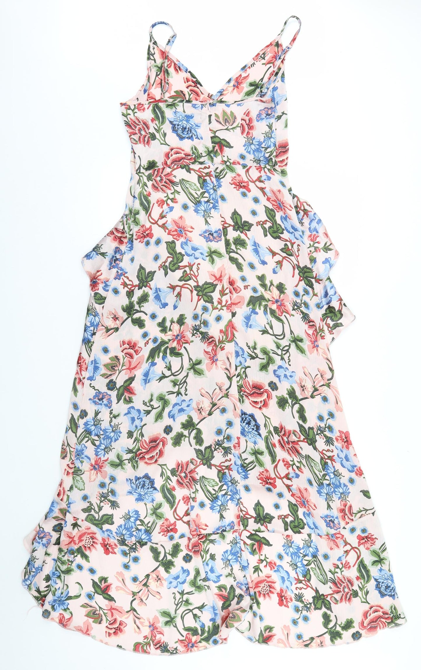 Missguided Womens Green Floral  A-Line  Size 12