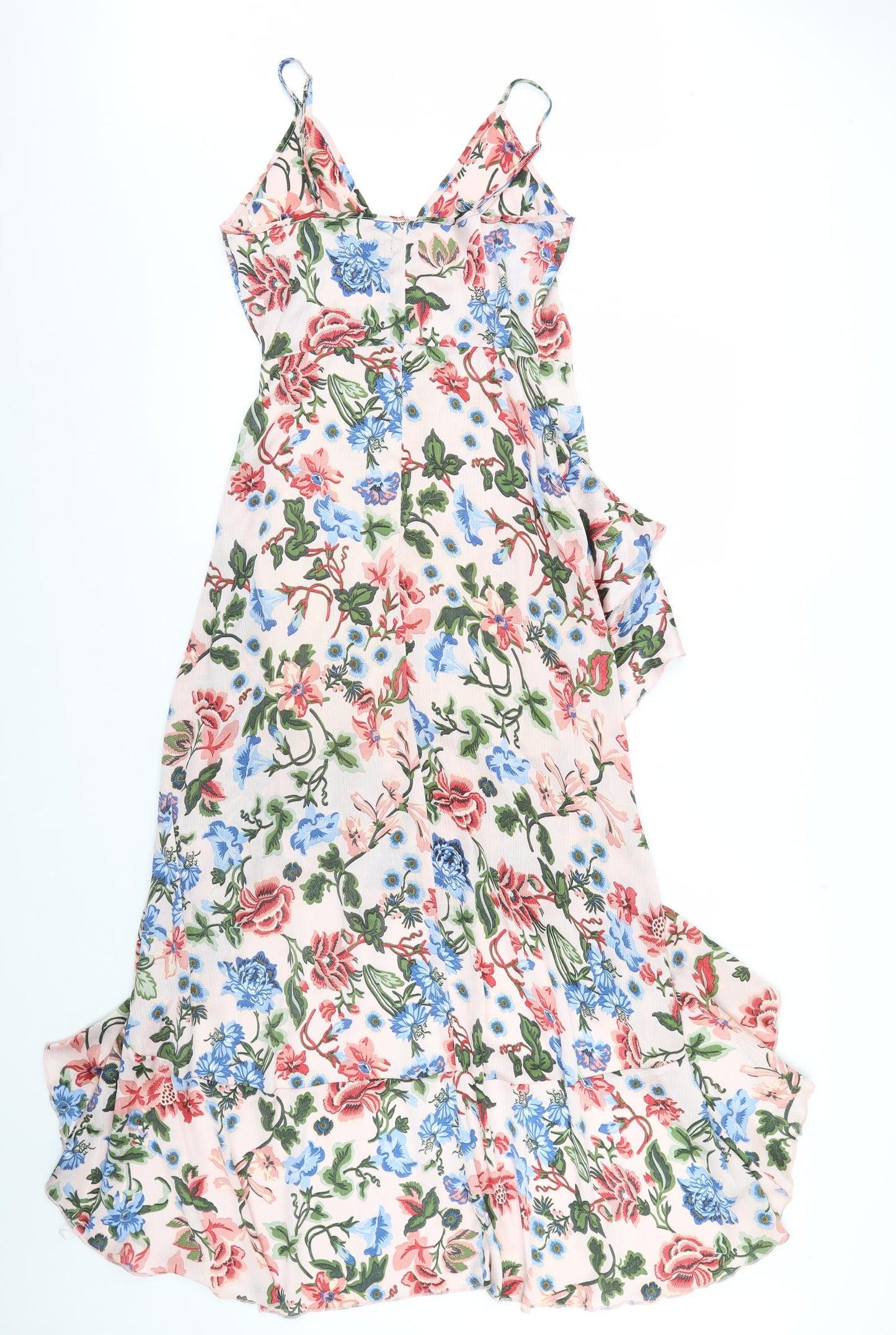 Missguided Womens Green Floral  A-Line  Size 12