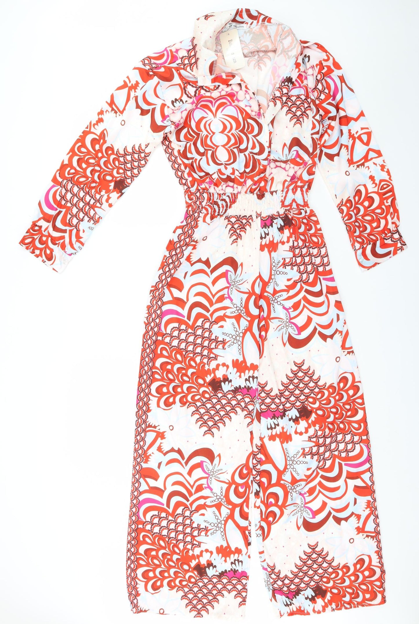 New collection Womens White Floral  Jumpsuit One-Piece  L28 in