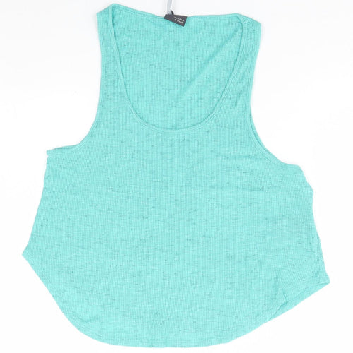 Sparkle & Fade Womens Green   Basic Tank Size S