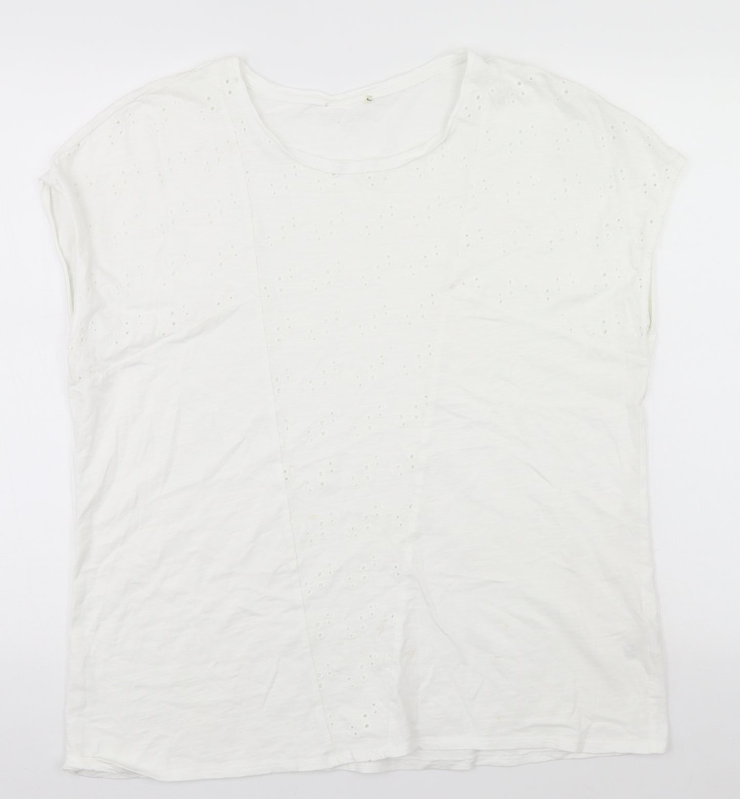 Preworn Womens White   Basic Blouse Size 18