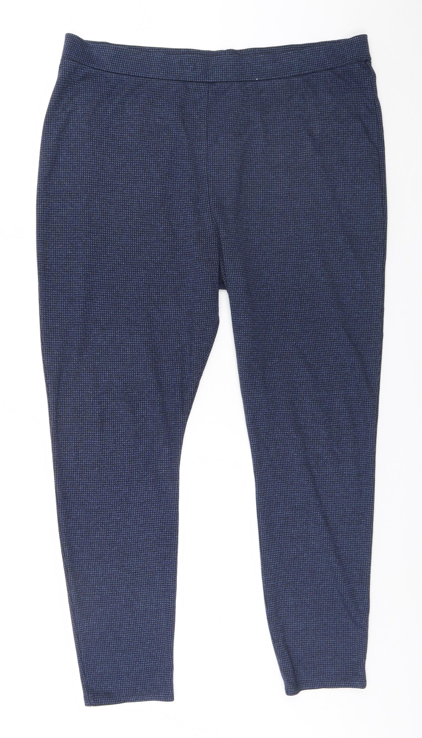 TU Womens Blue Check  Trousers  Size 20 L26 in