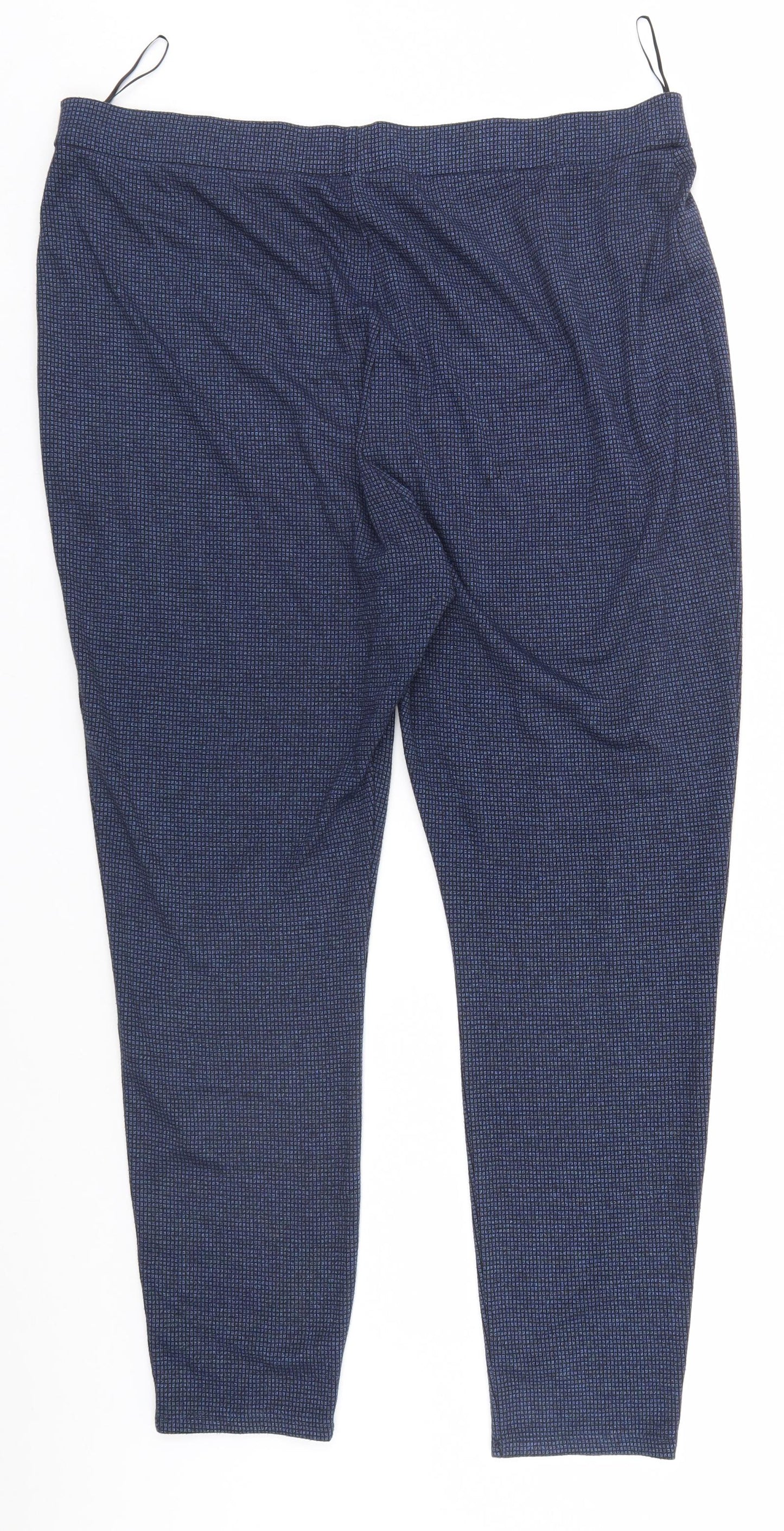 TU Womens Blue Check  Trousers  Size 20 L26 in