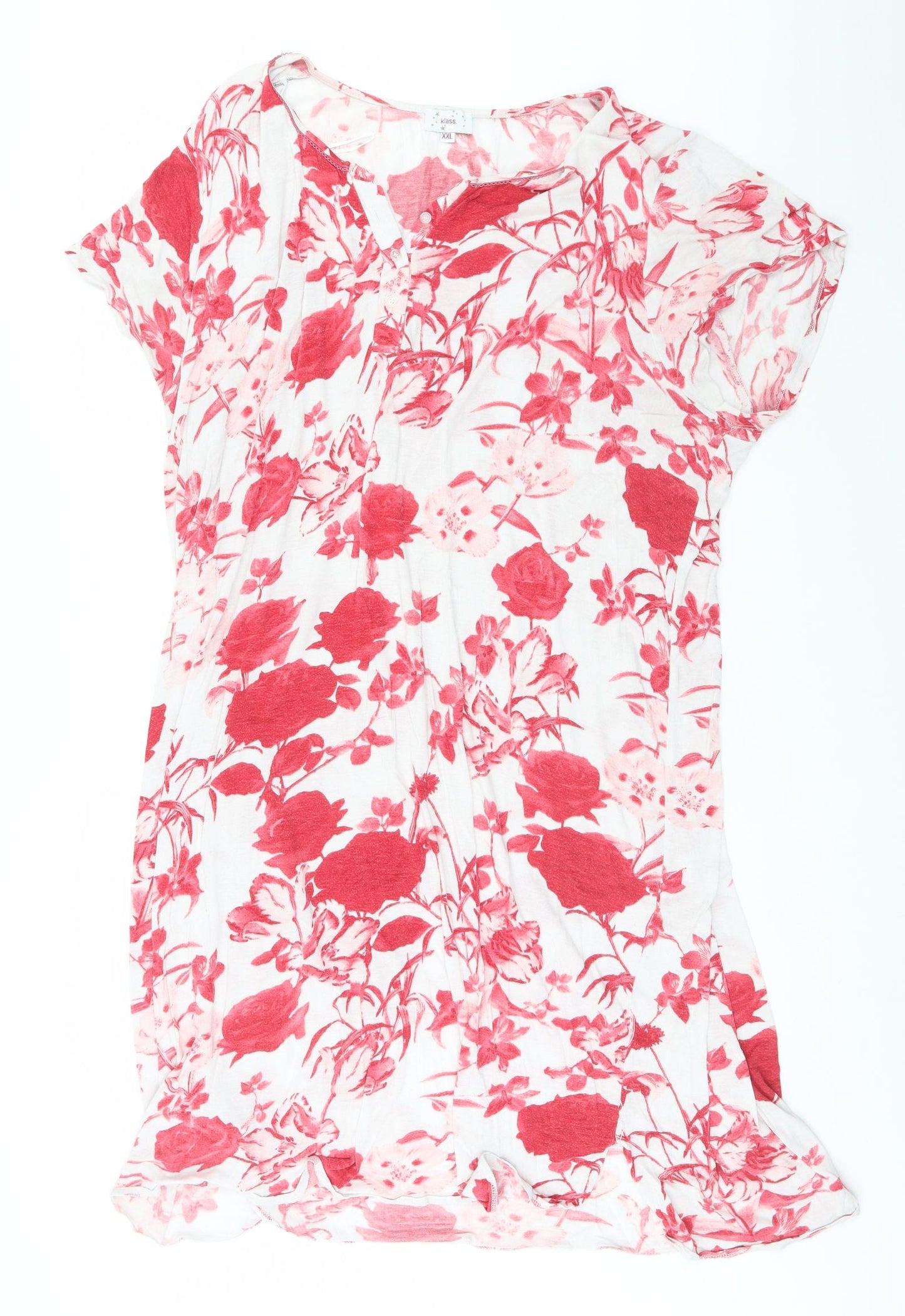 Klass Womens White Floral  A-Line  Size 2XL