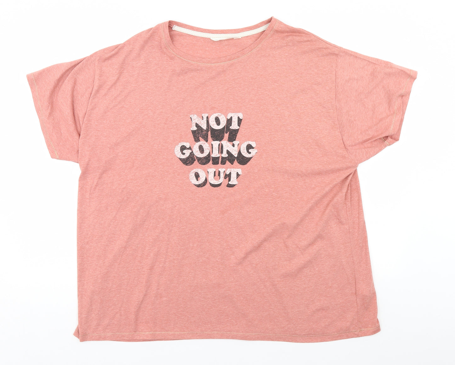 Marks and Spencer Womens Pink   Basic T-Shirt Size 22  - Not Going out