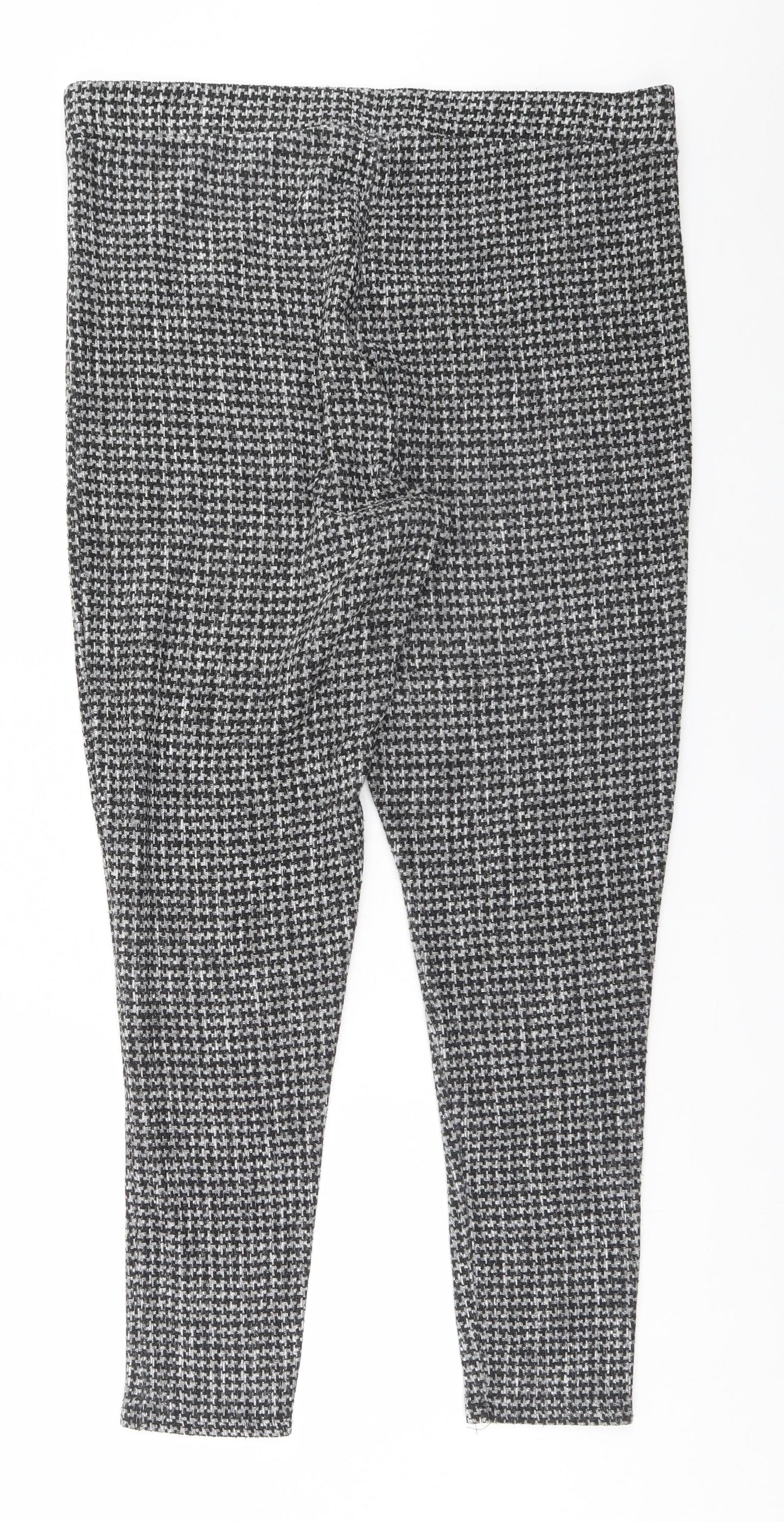 TU Womens Grey Houndstooth  Trousers  Size 20 L28 in