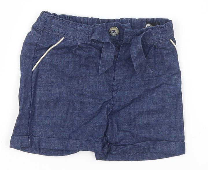 Marks and Spencer Boys Blue Track Pants Trousers Size 9-12 Months