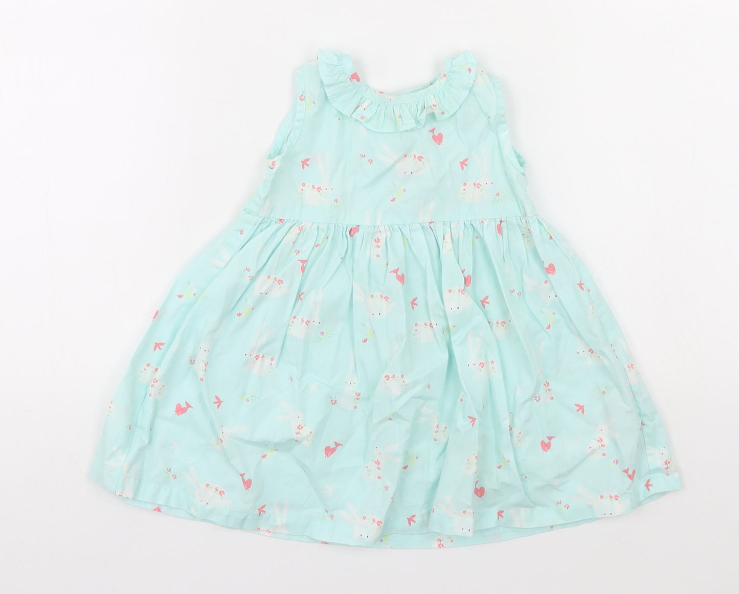 Blue Zoo Baby White Animal Print  A-Line  Size 9-12 Months